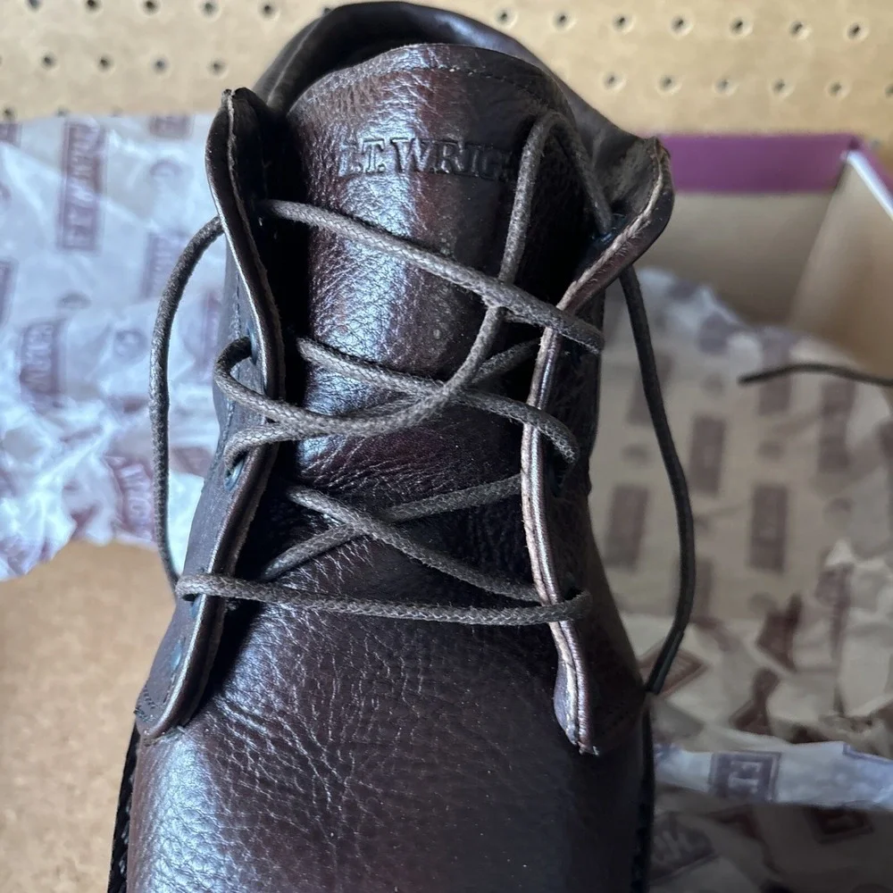 ET Wright Chukka Ankle Boot Dark Brown Leather Arch Preserver Men's 7.5 EE USA